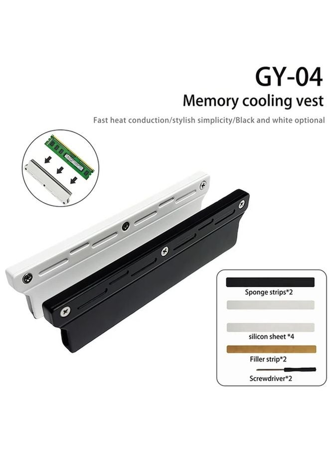 Black Memory Card Heat Shields for Server DDR5 DDR4 DDR3 Universal Holder Desktop Computer Case - Image 1